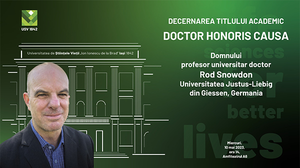 Cea mai înaltă distincție academică oferită de USV Iași unui renumit profesor german, specialist în genomica plantelor și ameliorarea moleculară